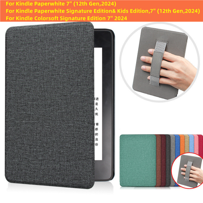 พร้อม HandStrap สําหรับ Kindle Colorsoft 7 SA58CB Auto Wake/Sleep Cover สําหรับ Kindle Paperwhite Si