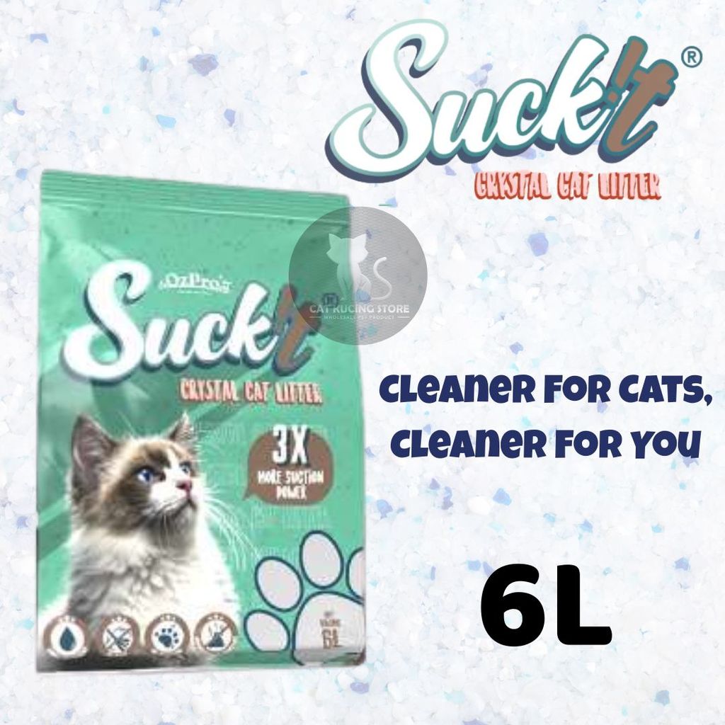 OzPro Suckit ทรายแมวคริสตัล 6L - Pasir Kucing Kristal