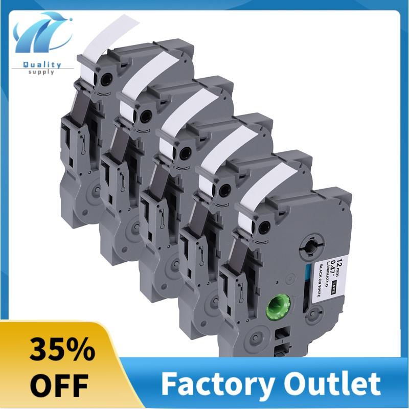 เทปเครื่องทําฉลาก 5 แพ็คสําหรับ TZe-231 -231 เทปเครื่องทําฉลากลามิเนต P- สําหรับรุ่น PT D200 D210 H1