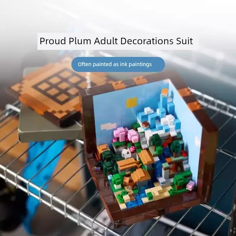 lego minecraft minecraft toy Minecraft Creative Workbench ของเล่นเด็กบล็อกอาคาร