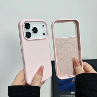 ซิลิโคนเหลวแม่เหล็กเคสโทรศัพท์ภายในสําหรับ ไอโฟน 17 16 มือโปร สูงสุด 17อากาศ 17 16 15 14 13 กันกระแทกป้องกันปลอก
