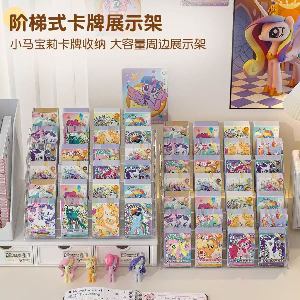 โปรโมชั่นใหญ่ Little Pony Polly Card Storage Box Acrylic Transparent Large Capacity Nezha Card Small