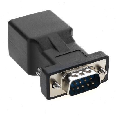Zhende RJ45 ถึง Serial Port ตาข่ายหัว RS232 RJ45 ตาข่ายพอร์ต DB9 Pin Serial Port to Net Port Adapter