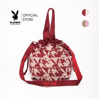 PLAYBOY รุ่น Mini Knitzy Bucket Bag กระเป๋าสะพายข้างไหมพรมผู…