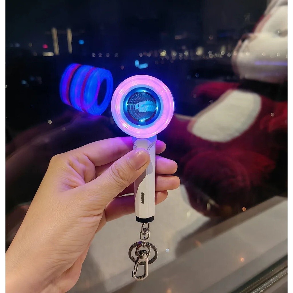 KPOP Twice Lightstick Mini Keychain Flash Colorful Light Lollipop Pendant Backpack Accessories Fans 