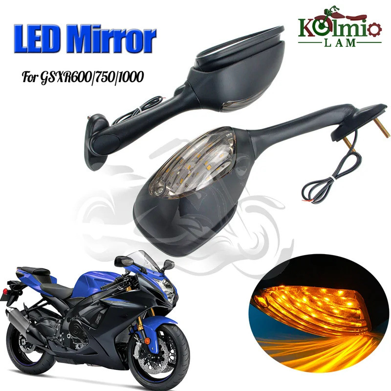 Fit สําหรับ 2006 - 2021 GSXR600 GSX-R750 Led Motorycel ด้านหลังกระจกมองข้าง K6 K11 L1 L2 L3 L5 L6 L7