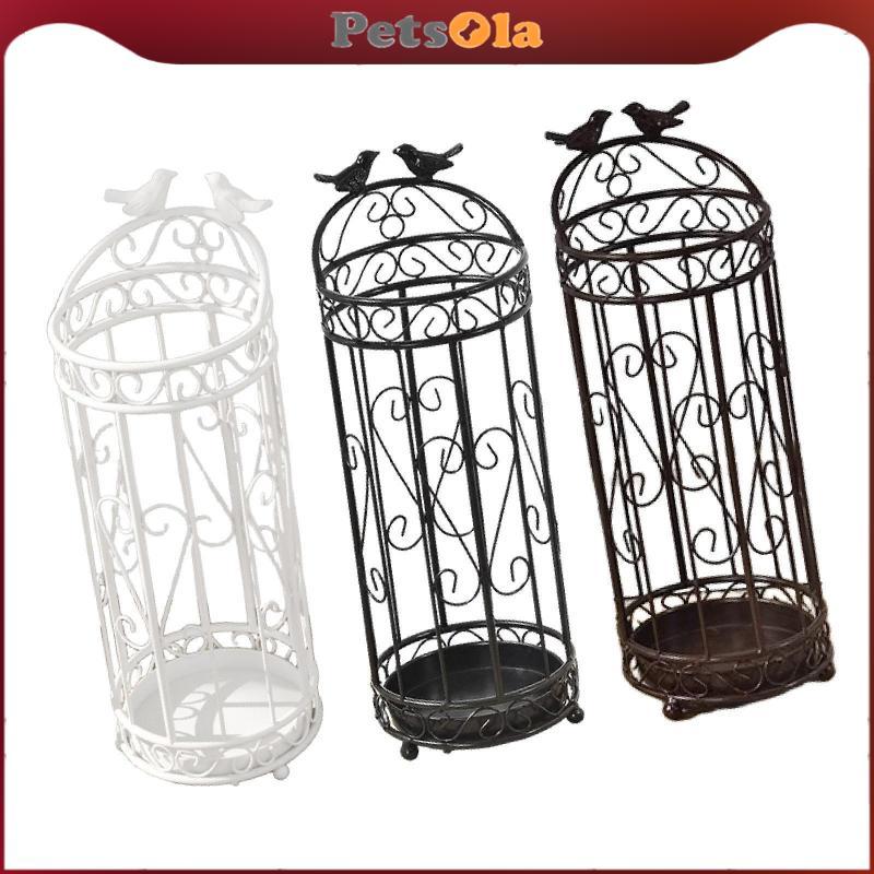 PETSOLA ร่มขาตั้ง Rack Wrought Iron Organizer Holder Freestand Storage พร้อมถาดหยดเหมาะสําหรับ Entryway Home Office Hotel