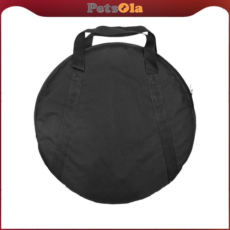 [PETSOLA] Cymbal Gig Bag,Cymbal Bag with Cushion Dividers,Waterproof,Round Storage Bag,Drum Cymbals 
