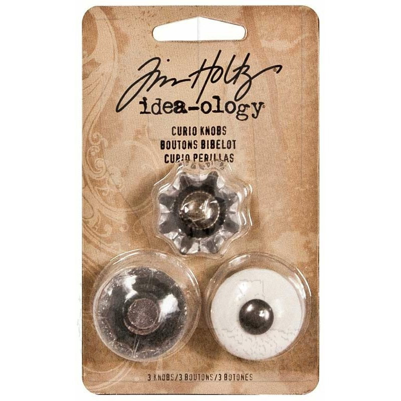 Tim Holtz Idea-Ology Curio Knob 3/Pkg