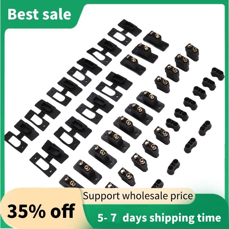 XT90E-M ชายแบตเตอรี่เชื่อมต่อ Gold-Plated Mountable XT90 ปลั๊ก XT90H-F Mountable Connector ซ็อกเก็ต