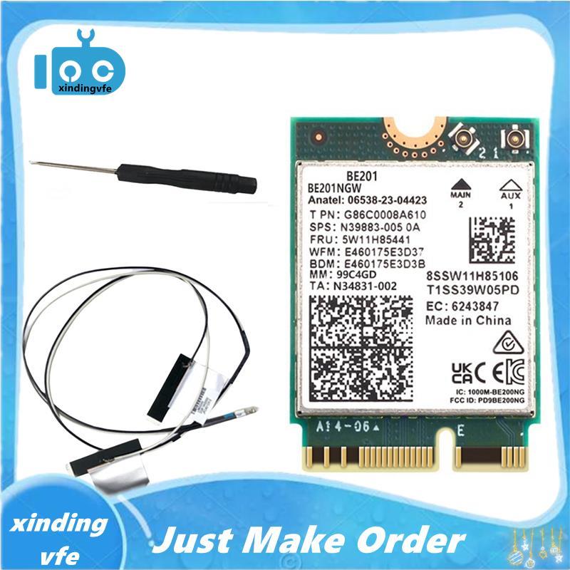 BE201 WIFI7 การ์ด 8774Mbps Tri-Band BT5.4 7 โมดูลการ์ดไร้สาย M.2 Cnvio3 สําหรับ Win10/11 64-Bit พร้อ