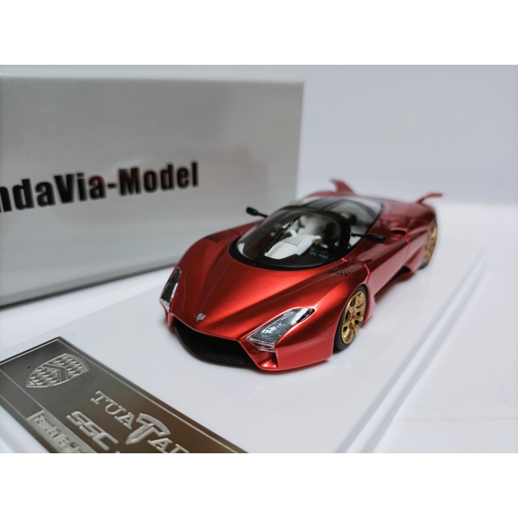 PandaVia 1 43 PandaVia PandaVia Lizard Two-Door Supercar รุ่น SSC Tuatara โลหะสีแดง