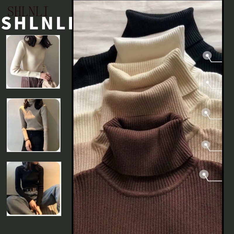 เสื้อกันหนาวถักคอสูง สไตล์เกาหลี เหมาะสำหรับฤดูหนาว