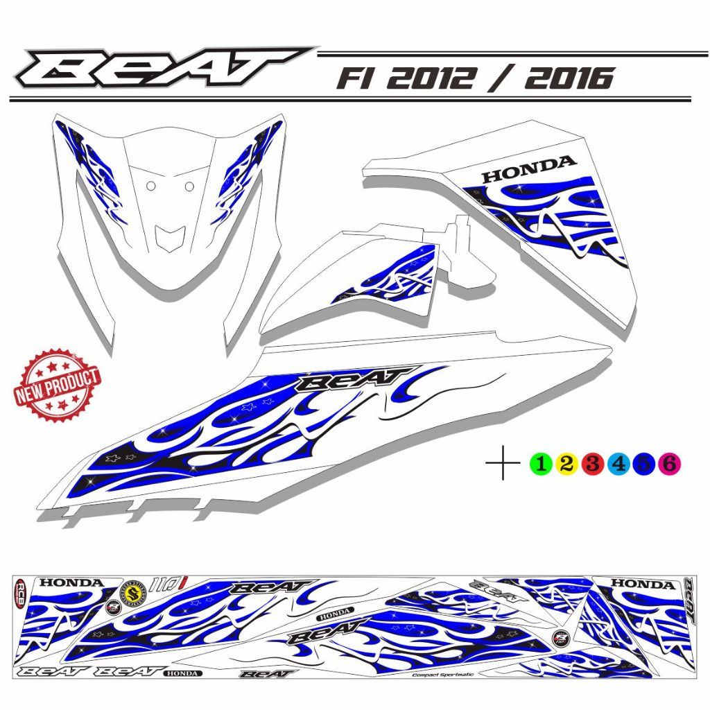 สติ๊กเกอร์ / สติ๊กเกอร์ STRIPING VARIATION BEAT PGM FI STICKER VINYL MATERIAL