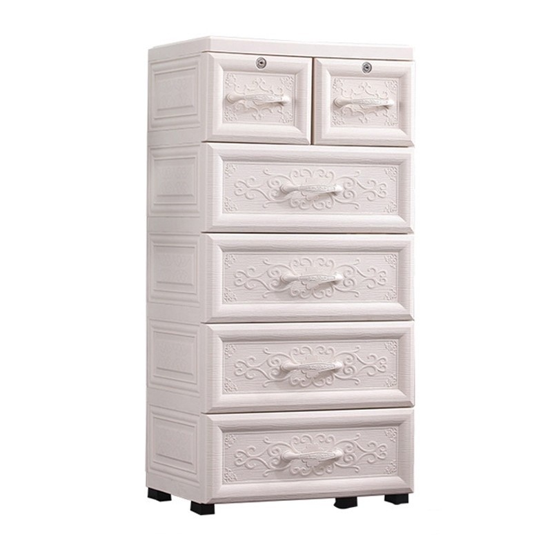 Storage Cabinets Drawer Units 5 Tier Plastic Drawer Storage Organizer Cabinet for Bedroom Bathroom