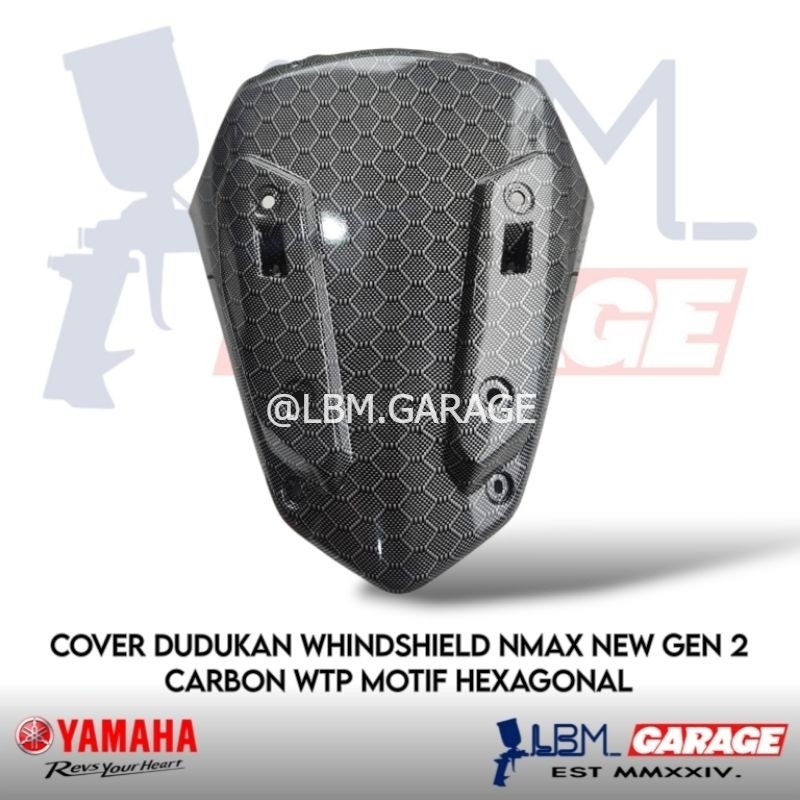 ฝาครอบกระจกหน้ารถสําหรับ Nmax New Connected 2020 Carbon WTP Hexagonal Motif