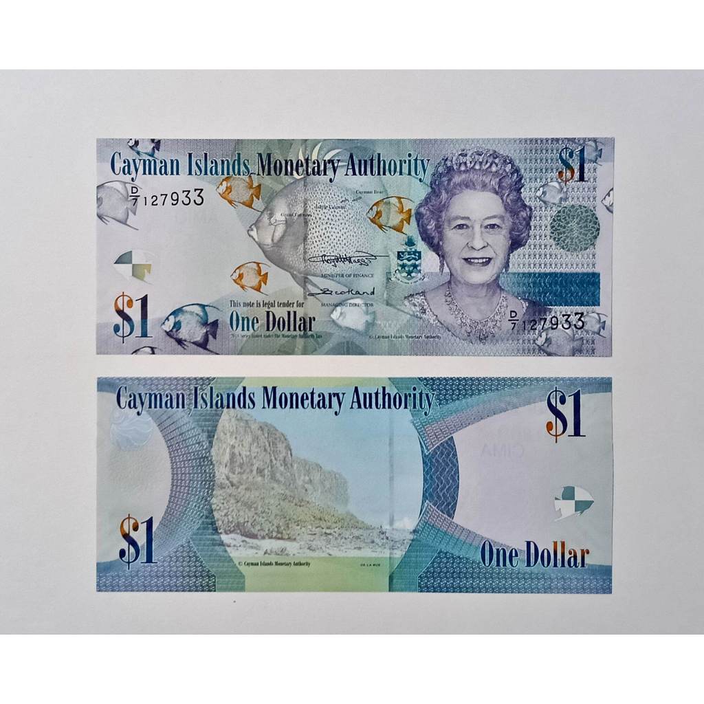 Cayman Islands 1 Dollar Paper 2010-2024 ปี UNIRCULATED Random Number