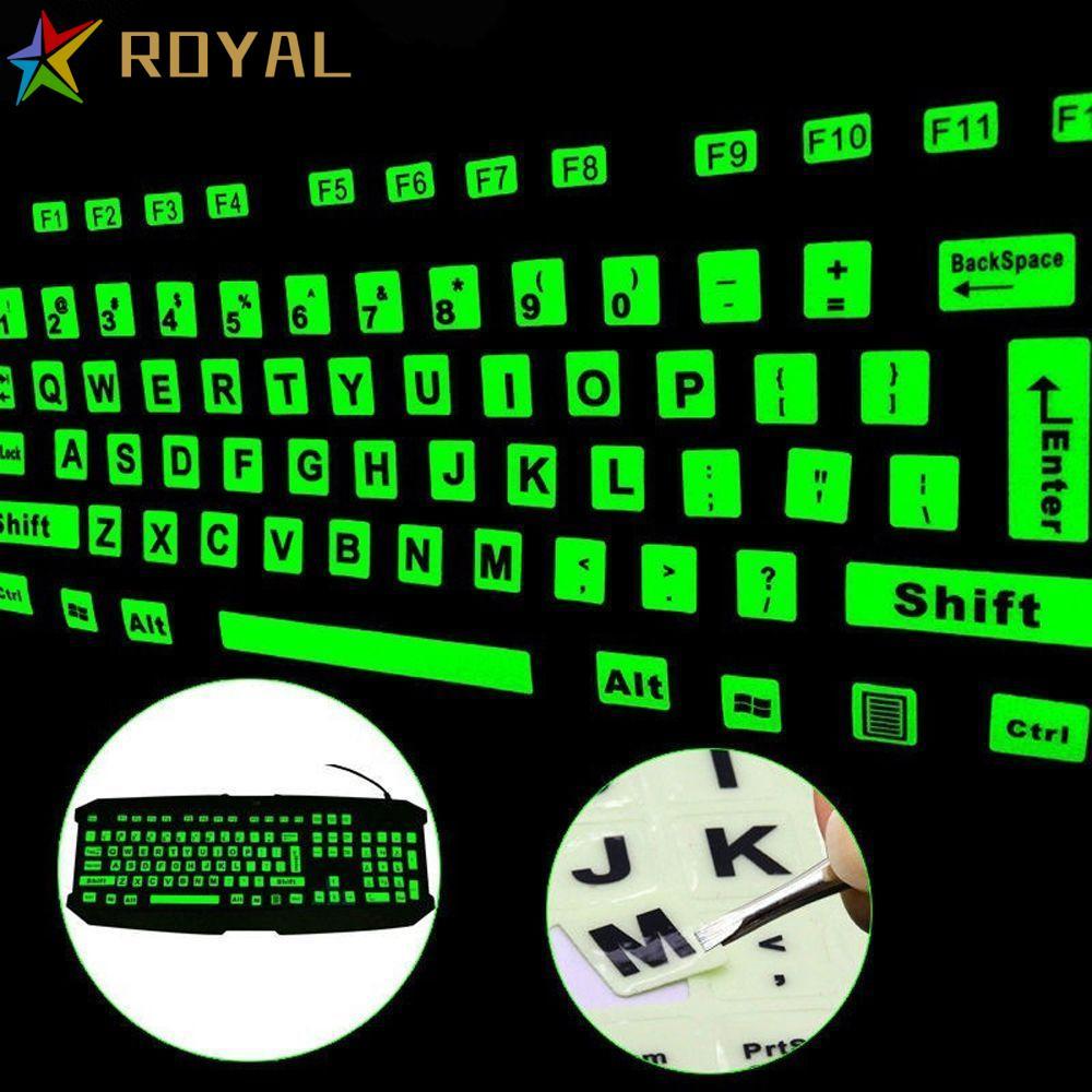 ROYAL Keyboard Sticker Luminous 1PC English Backlight Standard Large Letter Sticker
