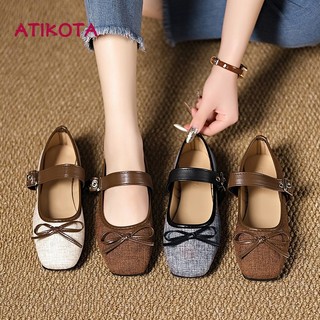 Atikota Fashionable Women Flat Shoes With Non Slip Easy Soles Shoes For Ladies