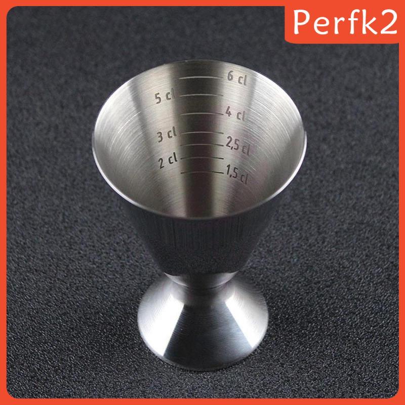 [Perfk2] Bartending Jigger 2oz อุปกรณ์บาร์โลหะวัด Jigger สําหรับปาร์ตี้ผับคาเฟ่