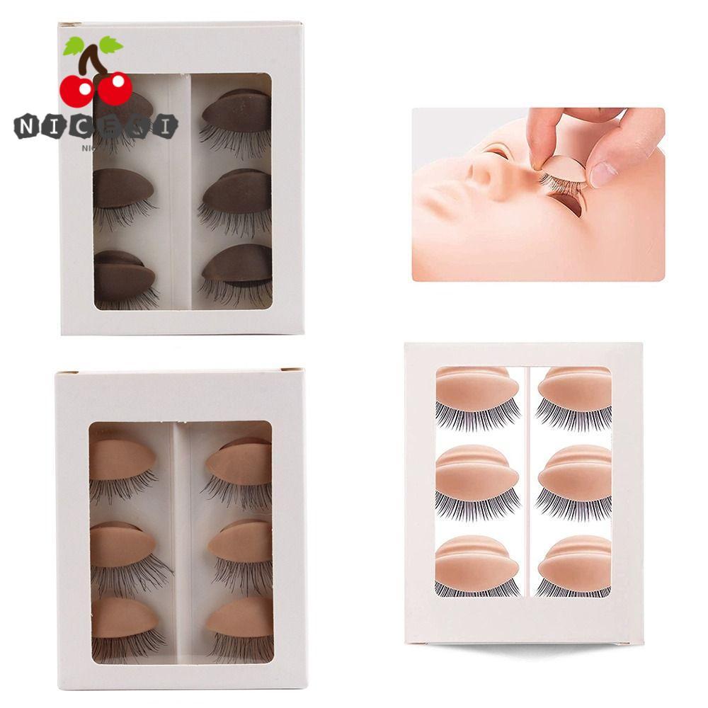 NICESI Eyelashes Extension การฝึกอบรมรุ่น Professional ซิลิโคนสําหรับ Starter Eye Facial เปลี่ยนเครื่องมือแต่งหน้า Grafting Eyelashes เครื่องมือ