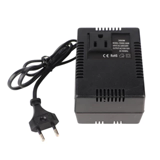 200W หม้อแปลงไฟฟ้าแปลงแรงดันไฟฟ้า AC 220V ถึง 110V EU Plug Adapter