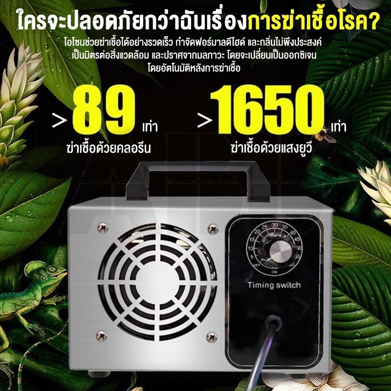 【โปรโมชั่น】  รุ่นใหม่อัพเกรด เครื่องอบโอโซน Ozone generator สำหรับฆ่าเชื้อ ความเข้มข้นสูง 60g/hours 