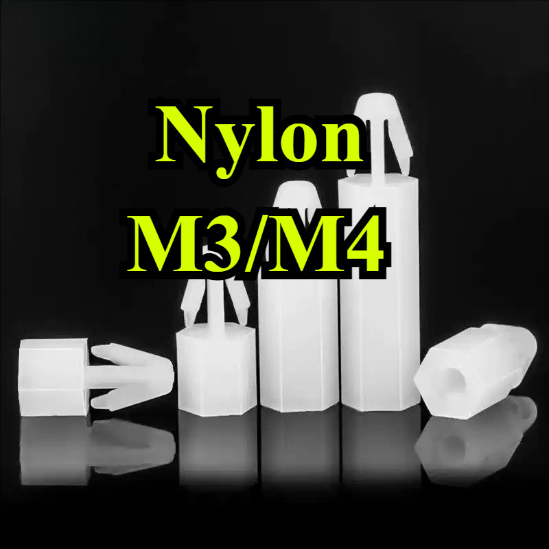 จัดส่งรวดเร็วBuckleคอลัมน์ไนลอนหกเหลี่ยม M3 Push-in PC Board Spacer คอลัมน์ยกคอลัมน์เครื่องบินหัวพลา