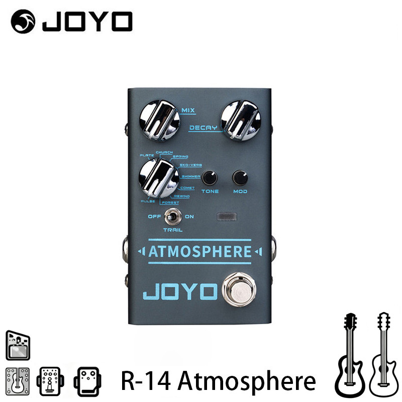 JOYO R-14 บรรยากาศดิจิตอล Reverb เอฟเฟกต์กีตาร์เหยียบ R 14 บรรยากาศ