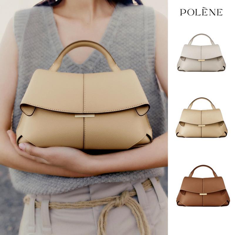 POLENE MOKKI กระเป๋าถือแฟชั่นคุณภาพสูง หนังPU เหมาะสำหรับออกงานและใช้ในชีวิตประจำวัน ถือหรือสะพายไหล