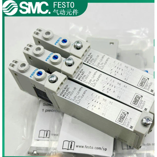 FESTO Solenoid Valve ยี่ห้อใหม่พร้อมสต็อก VUVG-B14-M52-AZT-F-1T1L, VUVG-B14-M52-MZT-F-1L,V-B14-F-1B1