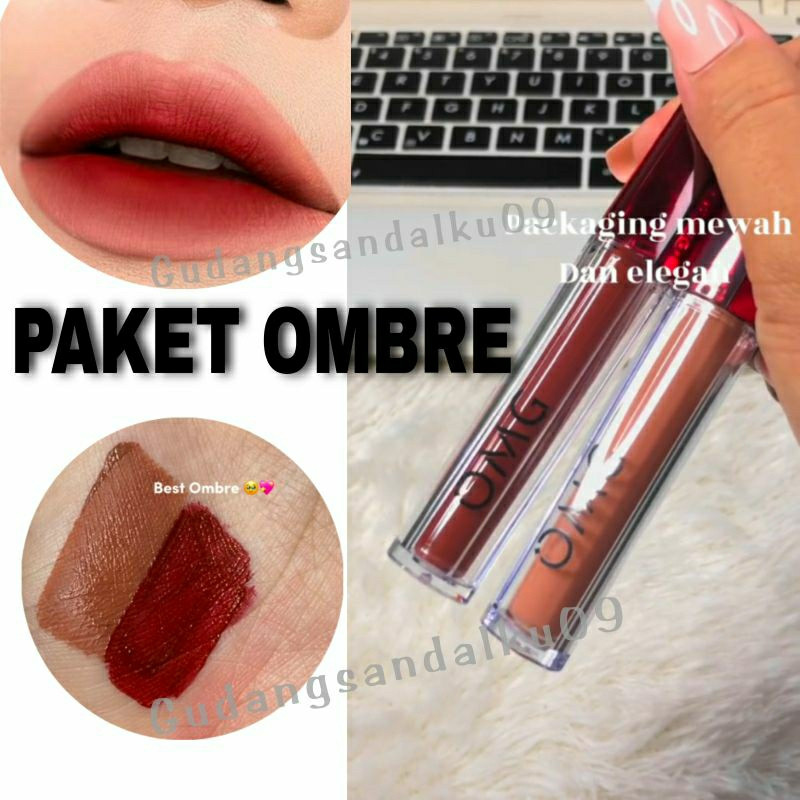 แพ็คเกจริมฝีปาก OMG Ombre | OMG OMG OMBRE ลิปครีม | OMG lip cream | OMG Ombre Lipcream Ombrelips LM9