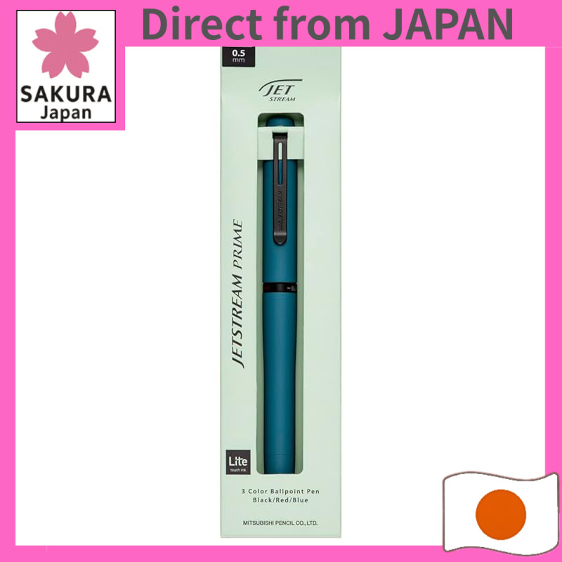 Mitsubishi Pencil Jetstream Prime 3-Color Retractable Ballpoint Pen Light-Touch Ink 0.5mm / Cloudy White / Ivy Green / Citron Yellow / Cotton Pink / SXE3LPR05.46 / SXE3LPR05.39 / SXE3LPR05.28 / SXE3LPR05.51