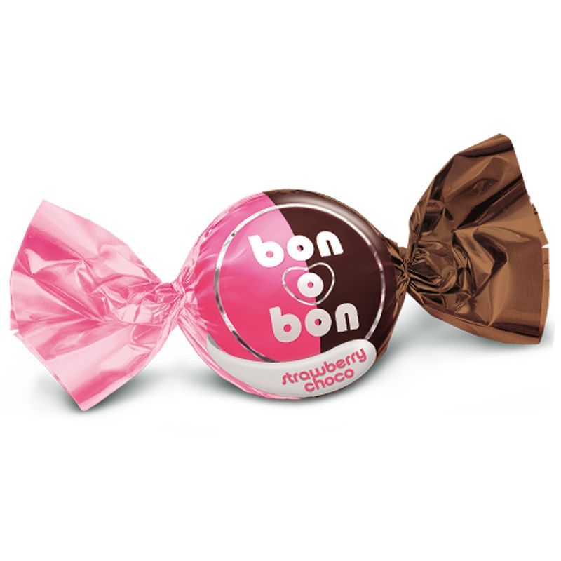 บอนโอบอนขนมช็อกโกแลตสอดไส้ครีมช็อกโกแลตและครีมกลิ่นสตรอเบอร์รี่ 15ก Bon O Bon Strawberry Choco 15g [7500443004144 ]