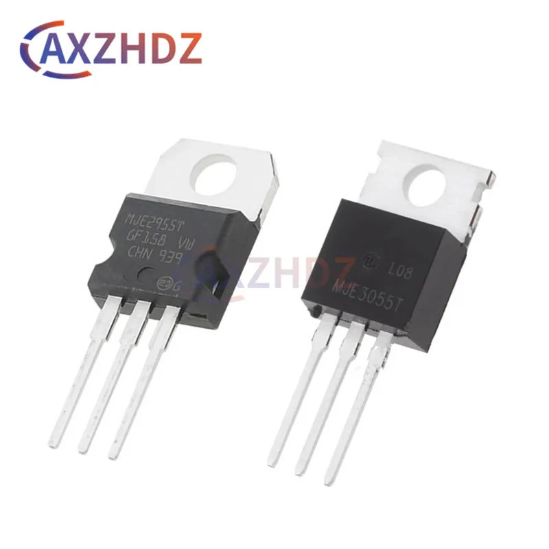 10PCS TO-220 MJE3055T MJE2955T MJE3055 MJE2955 2n3055 10A 60V 75W NPN PNP DIP เสริมซิลิคอนทรานซิสเตอ