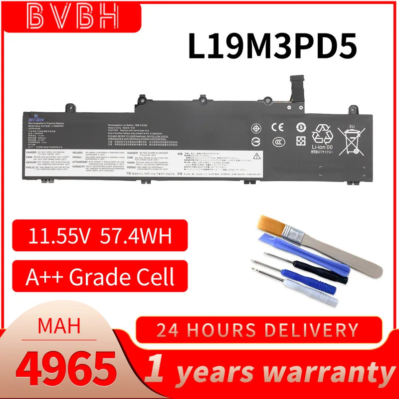 L19M3PD5 L19D3PD5 สําหรับ Lenovo ThinkPad E14 E15 Gen 2 Gen2 แบตเตอรี่แล็ปท็อป L19C3PD5 5B10X02594 5