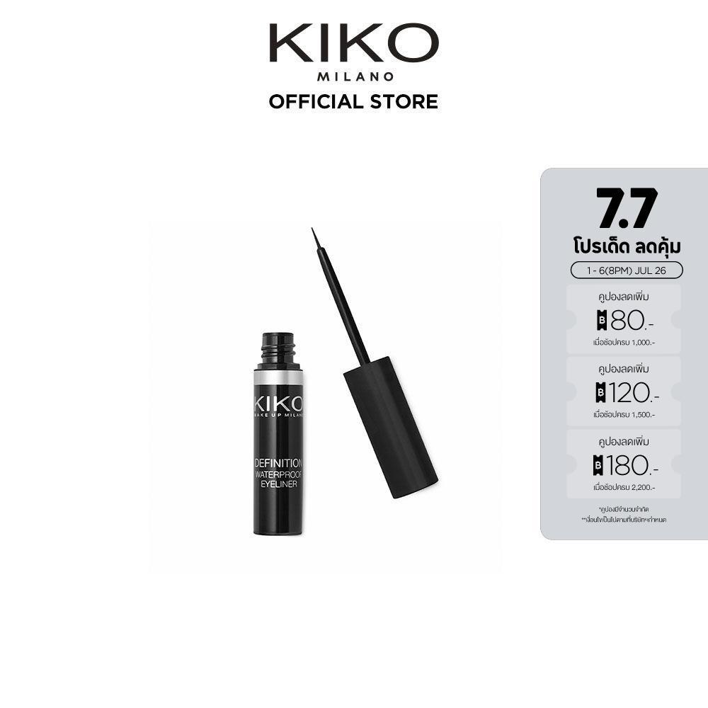 KIKO MILANO Definition Waterproof Eyeliner เดฟฟินิชเชิน วอเตอร์พรูฟ อายไลเนอร์ (สีดำ, กันน้ำ, อายไลน์เนอร์, หัวพู่กัน)