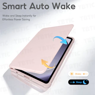 TBTIC เคส For Samsung Galaxy Tab หมุนได้ 360° กันกระแทก ฝาหลังใส มีช่องใส่ปากกา พร้อมขาตั้ง Smart Wake สำหรับ A9 A11 Plus A8 A7 S10 S9 S8 S7 FE S6 Lite 8.7/10.4/10.9/11/12.4