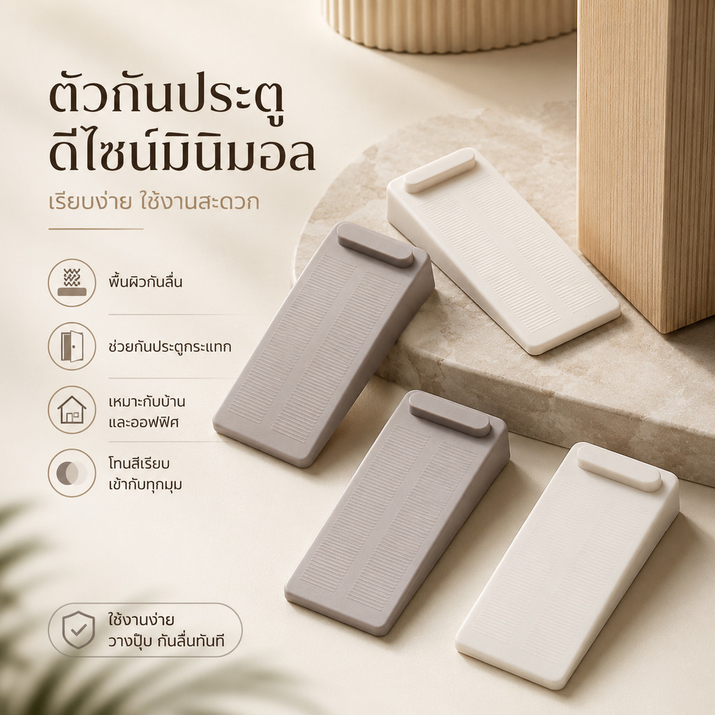 ตัวกันกระแทกประตู PVC ลดเสียงกระแทก กันลื่น ใช้ในบ้าน ออฟฟิศ S00176