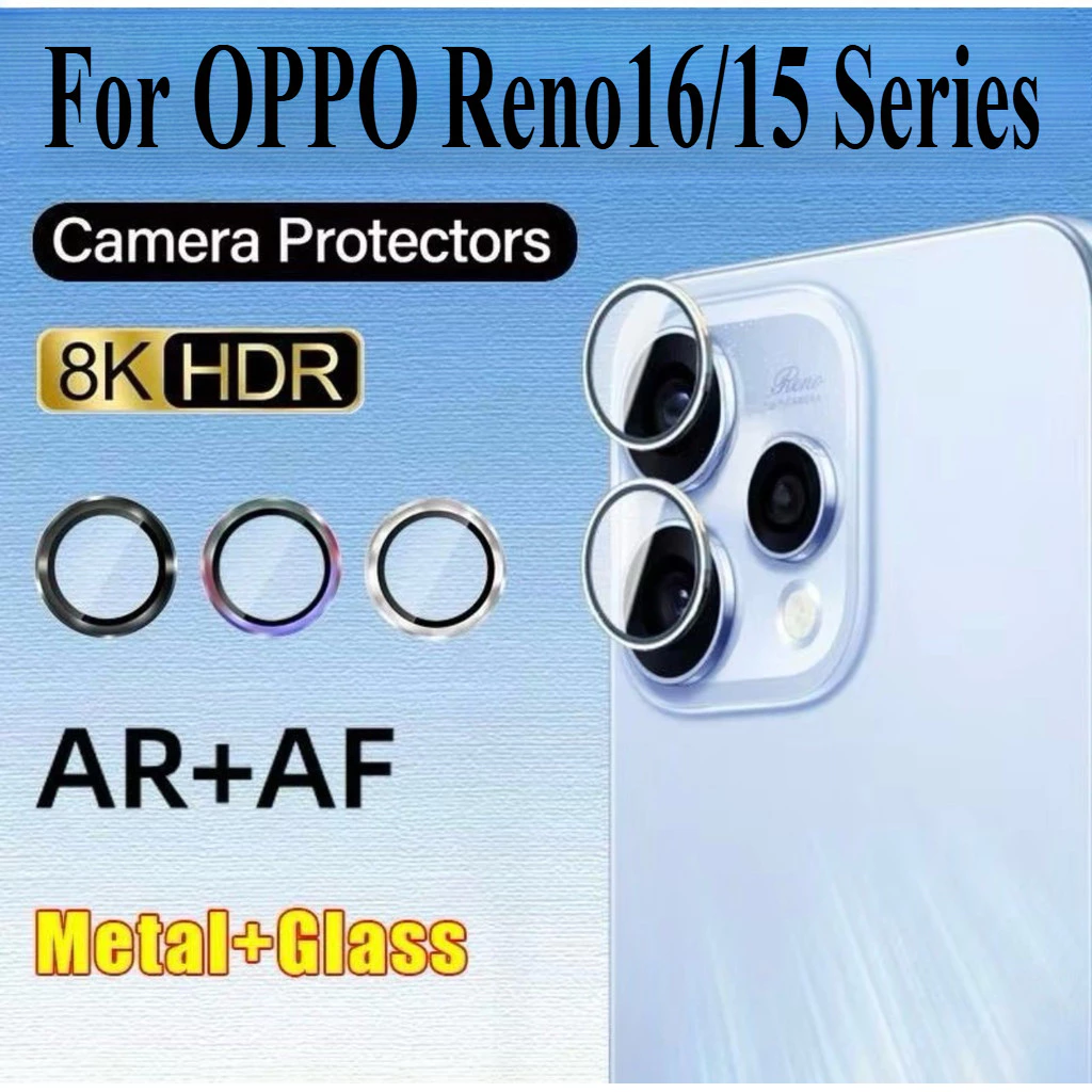 ฟิล์มเลนส์กล้องวงแหวน For OPPO Reno16/Reno16F/Reno16Pro/Reno15/15F/15Pro/15ProMax ฝาครอบกระจกกล้อง ป้องกันรอยเลนส์กล้อง