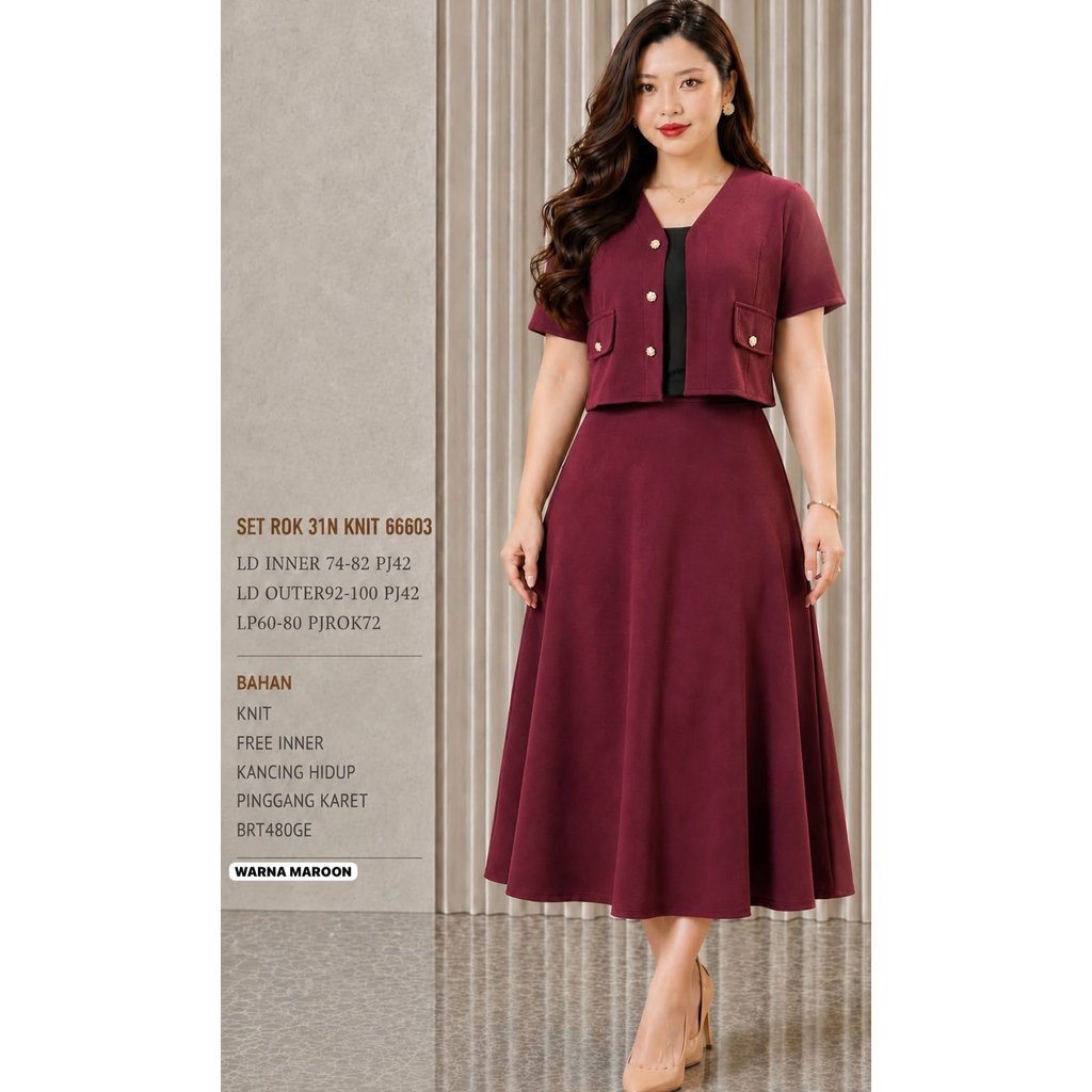 So 3IN1 KNIT SKIRT SET 66603 480GRAM BESTSELLER