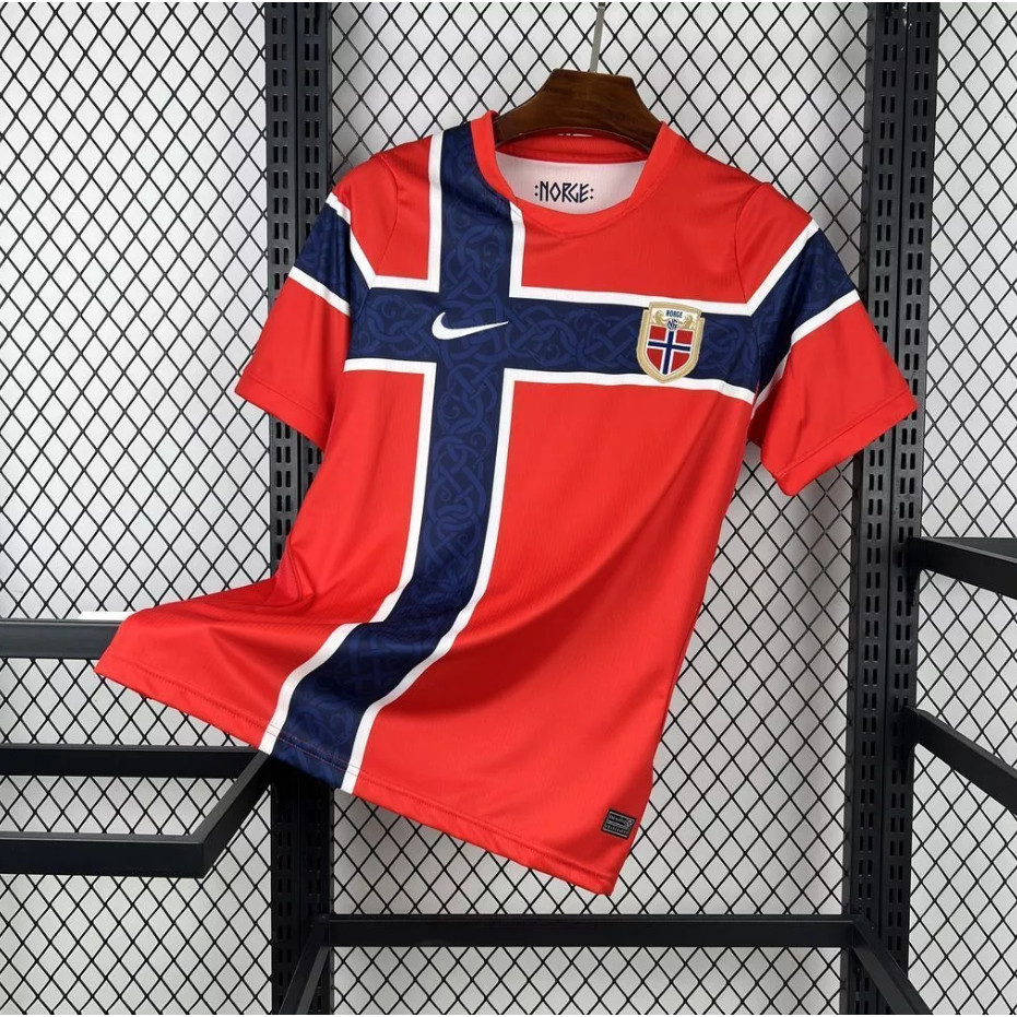 แฟนเวอร์ชั่น เสื้อฟุตบอลเหย้าและเยือนนอร์เวย์สําหรับฟุตบอล รูปที่ 2