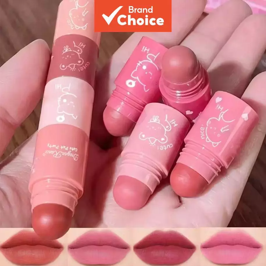 Dragon Ranee 4-In-1 Moisturizing Matte ลิปสติกปากกาน่ารักกํามะหยี่กันน้ํา Long Lasting Tint