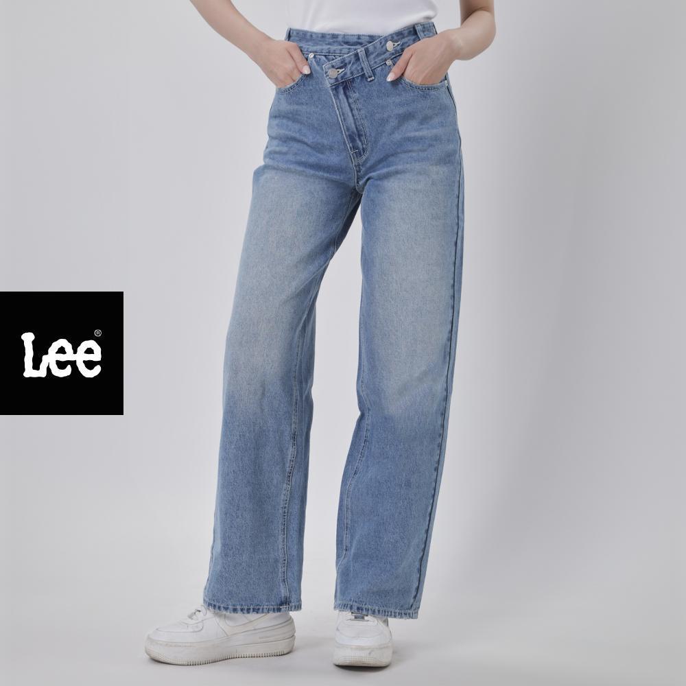 LEE กางเกงยีนส์ผู้หญิง คอลเลคชั่น Denim Obsession เอวสูง ทรงขากว้าง รุ่น LE F425WWIDN25 สียีนส์อ่อน