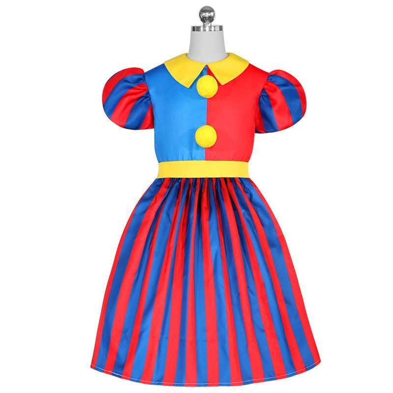Cross-Border Magical Number Circus Pomni Pomni ชุดเด็กคอสเพลย์ตัวตลก cos ชุด 7.10