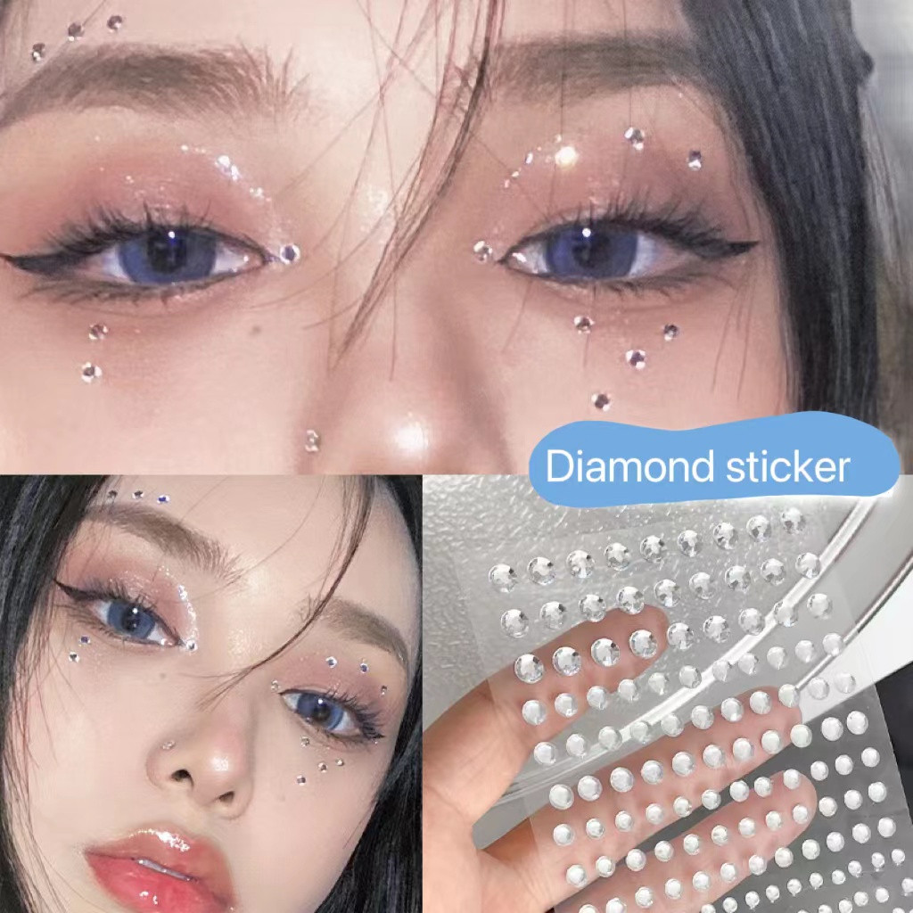 อะคริลิควางเพชรมุกคิ้วเพชรแต่งหน้า พลอยเทียม ตกแต่งใบหน้าฉีกขาดเพชรสี ซม