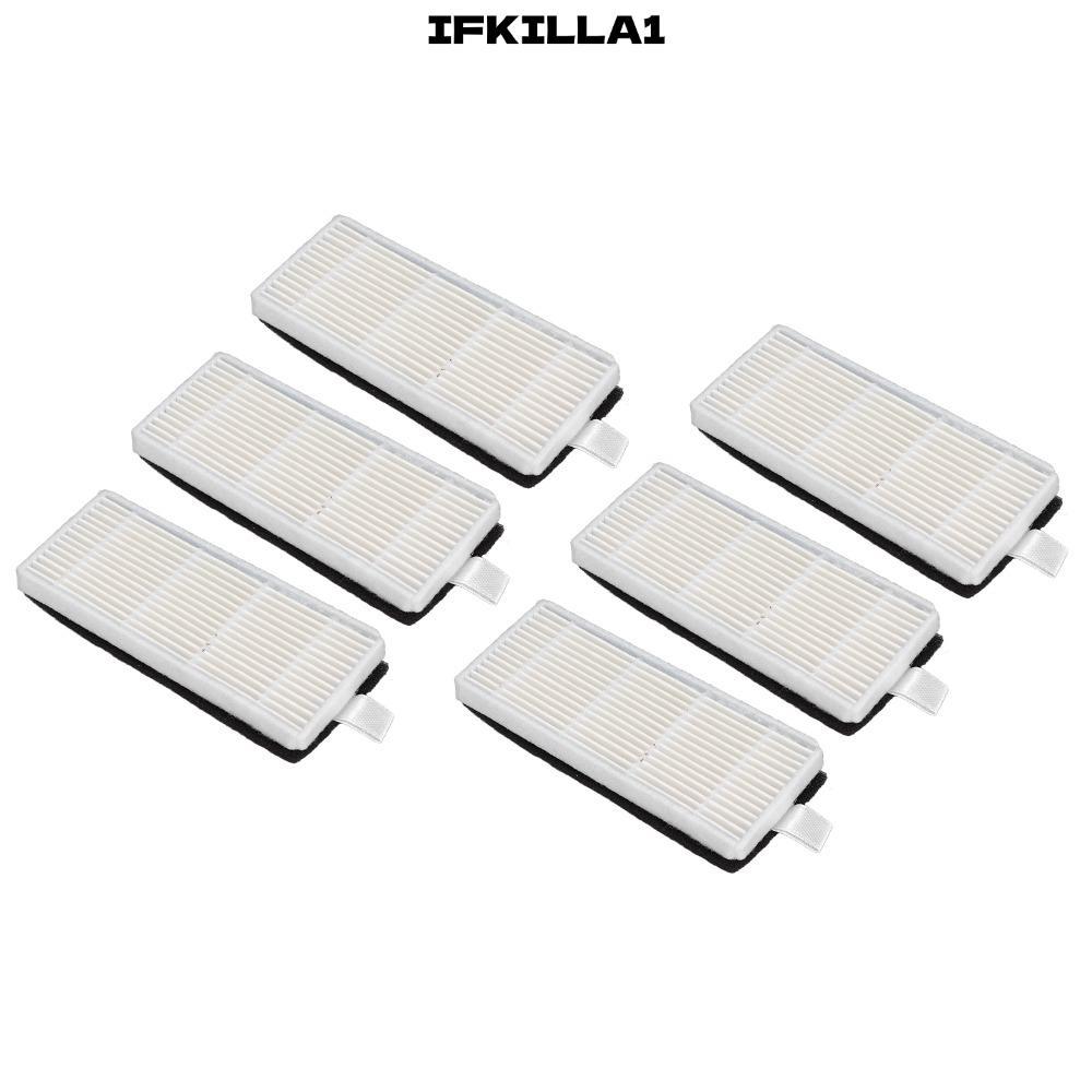 IFKILLA1 6PCS เครื่องดูดฝุ่นกรอง,กรอบสี่เหลี่ยมกรองหน้าจอ Sweeper Filter เปลี่ยน, ง่ายเปลี่ยนฟองน้ํา