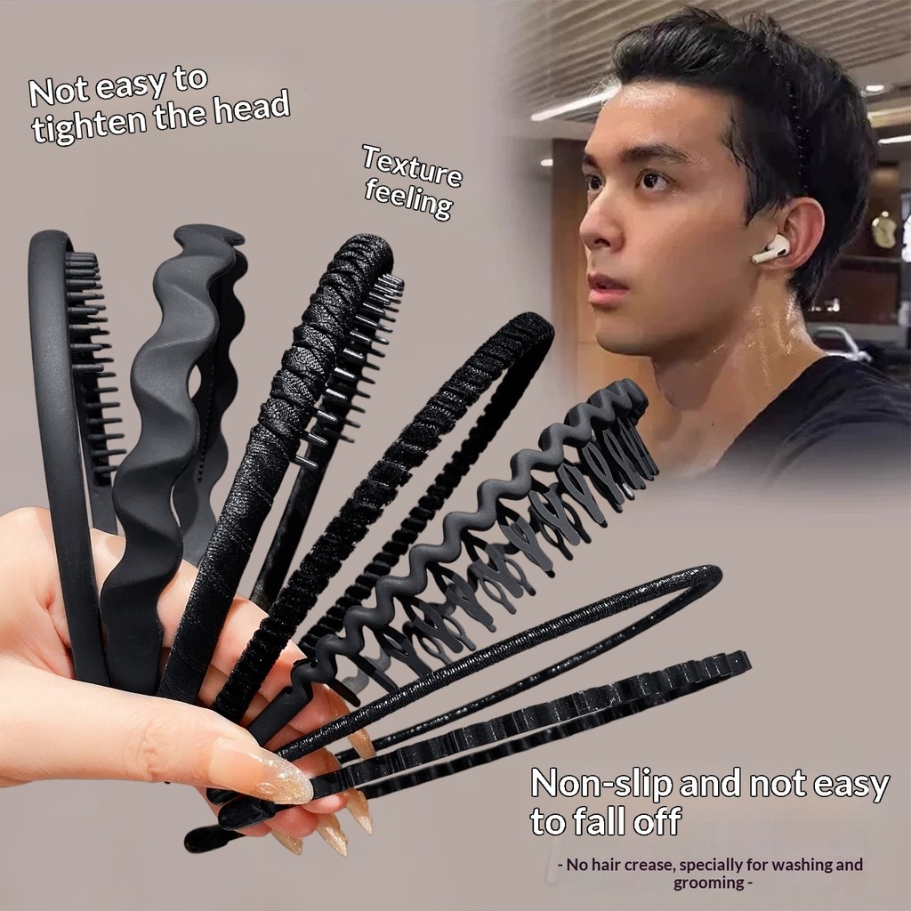 ผู้ชายแถบคาดศีรษะคลื่นที่มองไม่เห็น, ห่วงผมกันลื่นสําหรับเล่นกีฬาเกาหลีสําหรับผมยาว