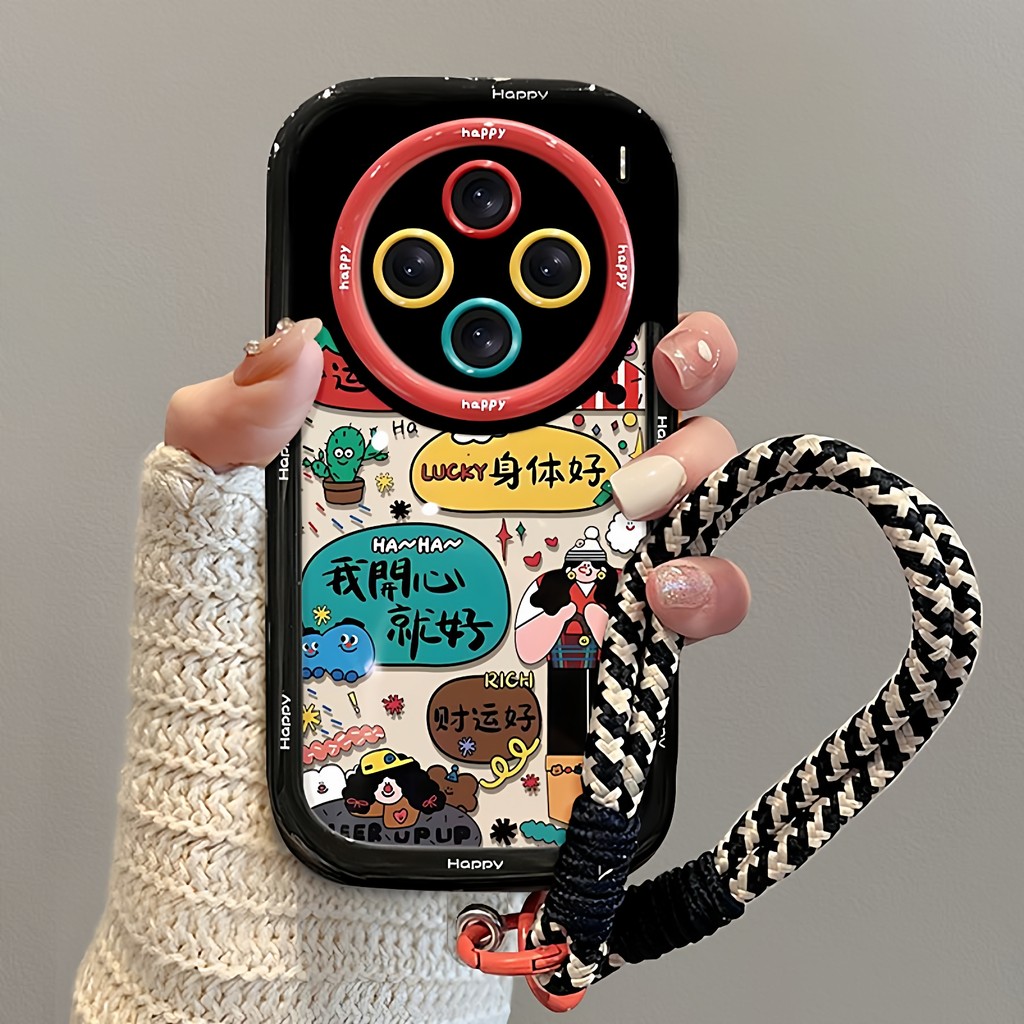 เคส y200 5g เคส vivo y200 เหมาะสําหรับ vivox300 เคสโทรศัพท์ x200s สไตล์ใหม่ x100pro/x90s นุ่ม x80 รว