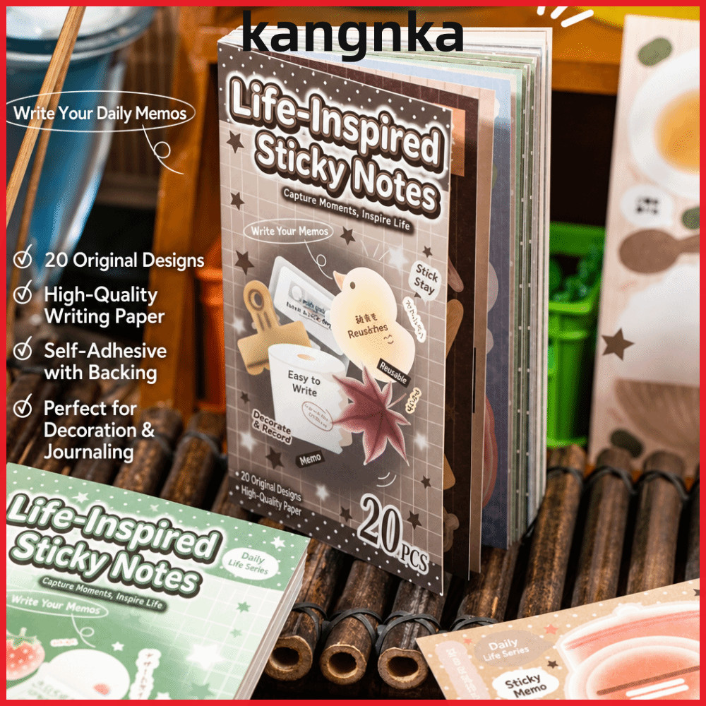 หนังสือสติกเกอร์กระดาษบันทึก KANGNKA, สติ๊กเกอร์ฉลากเปล่าเขียนได้สไตล์ญี่ปุ่น, ตกแต่งน่ารัก ทําเอง รายวันอาหารออกแบบสติกเกอร์ฉลากวารสารการวางแผนภาพตัดปะ